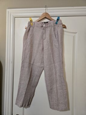 Wide Leg Linen Blend Pants in Light Brown Taupe Classy Comfort Fall